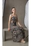 Women's Patterned Maxi Dress with Straps Casual Holiday Summer Dress - 3