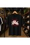Sensitive Printed 100% Cotton Oversize Loose Regular Fit Crew Neck T-Shirt