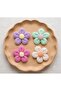 4-Piece Pastel Flower Figured Hair Clips for Babies with Little Hair