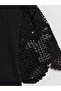 Ozmarka New Season Black Lace 100% Cotton Blouse - 7