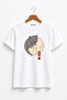 Women's Clothing Anime Cat Printed Combed Cotton Oversize T-Shirt