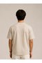 Pack of 4 Beige Unisex Oversize T-Shirt Set - Crew Neck Basic T-Shirt - 3