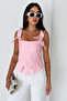 Coastal Muse Women's Tie Detail Crop Bustier Blouse - 2
