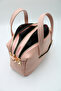 Women's Powder Multi-Compartment Crossbody Hand and Shoulder Bag with Convenient Metal Accessories and Zipper - 5