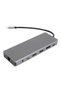 Vcom cu4706 type-c to hdmi-2+dp+usb3.0-3+type c+usb2.0+rj45+sd2.0+tf2.0+pd+dc 3.5mm 13 in 1 converter - 2