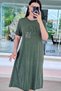 Sleeves with Mesh Detail Washed Cotton Fabric Dress 6Y335 - 4