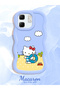Infinix Hot 50I Compatible Case Camera Protector Blue Silicone Couple Phone Case Kitty Pattern - 2