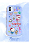 Samsung Galaxy M13 Compatible Case Camera Protector Blue Silicone Couple Phone Case Kitty Pattern - 2