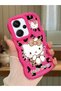 Redmi Note 13 Pro Plus 5g Compatible Case with Camera Protector Red Silicone Couple Phone Case Kitty Pattern