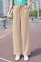 Women's High Waist Elastic Waist Belted Straight Leg Aerobin Pants