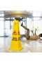 4 Sides View Caution Wet Floor Safety Cone | Highly Visible Yellow Wet Floor Sign for Safety | Easily Noticable Floor Sign (2) - 3