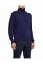 Italian Style Slim Fit Knitwear Turtleneck High Neck Sweater Navy Blue T13099