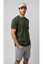 Men's Khaki Regular Full-Fit Crew Neck T-Shirt