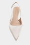 Rovia Sand Beige Satin Pointed Toe Thin Heeled Women's Shoes - 6