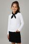 White Long-Sleeved Basic T-Shirt - Non-Sweating, Flexible Fabric, Cotton, Seasonal White Long-Sleeved Girls' T-Shirt