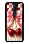 Oppo A5 2020 Glossy Phone Case with Cherry Picnic Bow Design