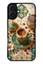 iPhone 16 Plus Turquoise Ottoman Coffee Design Glossy Phone Case