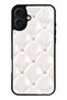 iPhone 16 Plus Ivory Diamond Cushion Design Glossy Phone Case