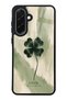 Samsung A36 Glossy Phone Case with Lucky Sage Clover Design