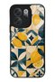 Vivo V70 Glossy Phone Case with Mediterranean Lemon Mosaic Design