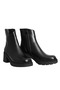 Black Leather Women's Heeled Boots - 2