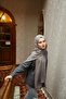 Talia Jacquard Shawl with Drop Detail - Gray - 3