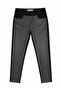 Plus Size Knitted Front Leather Detailed Lycra Women's Trousers - 5