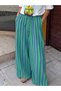 Women's Striped Draped Fabric Women's Elastic Waist Satin Loose Fit Pants - 7