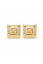 Brass Gold Color Square Form Earrings