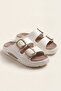 Evaclip Comfort Women's Double Buckle Thick Sole Women's White Camel Slippers - Double Layer Lightweight and O - 6