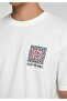 Relaxed Fit Round Neck Plain Men's White Short Sleeve T-Shirt - 3