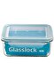 Glass Food Storage Container 1100ml Rectangular Airtight BPA Free Locking Lid Container for Daily Use (Pink, 1100 ml) - 2