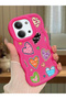 Redmi 15C 4g Compatible Case Camera Protector Red Silicone Couple Phone Case Heart Pattern