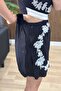 Beaded Embroidered Shorts Jumpsuit Black - 6