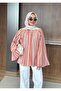 Women's Striped Bat Sleeve Casual Colorful Tunic - 3