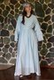 Tencel Flounce Sleeve Dress Blue - 6