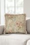 Vintage Floral Elegant Fringed Pillowcase - Romantic Spring Beige Blue Mink Tassel Throw Pillow Cover - 2