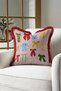 Ribbon Striped Bow Motif Fringed Pillowcase - Romantic Bohemian Burgundy Tassel Throw Pillow Cover - 7
