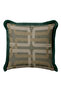 Geometric Chain Fringed Pillowcase - Maze Ethnic Bohemian Mink Navy Blue Tassel Throw Pillow Cover - 5