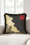 Modern Abstract Zebra Motif Fringed Pillowcase - Artistic Safari Beige Black Tassel Throw Pillow Cover - 3
