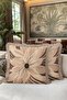 Floral Fringed Pillowcase with Floral Design - Natural Botanical Mink Cream Tassel Throw Pillow Cover - 5