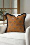 Bee Patterned Luxury Velvet Fringed Pillowcase-Nature Themed Bohemian Mustard Black Tassel Throw Pillow Cover - 6