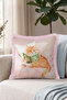 Cat Romantic Fairytale Fringed Pillowcase-Cute Pet Bohemian Orange Pink Tassel Throw Pillow Cover - 6