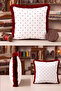 Elegant Floral Patterned Fringed Pillowcase with Border - Minimal Floral Burgundy Tassel Throw Pillow Cover - 3