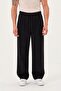 Battal Size 100% Cotton Muslin Casual Cut Summer Black Trousers