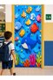 Elastic Door Decoration, Fabric Door Dressing, Whale and Cute Fish Theme, Classroom Door, School Event Door Decoration - 2