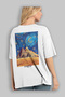 Pyramids Egypt White Oversize Country City Back Printed Unisex T-Shirt 100% Cotton Premium - 3
