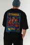 Istanbul Turkey Black Oversize Country City Back Printed Unisex T-Shirt 100% Cotton Premium - 7