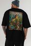 Great Wall of China Black Oversize Country City Back Printed Unisex T-Shirt 100% Cotton Premium - 6