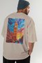 London Beige Oversize Country City Back Printed Unisex T-Shirt 100% Cotton Premium - 7